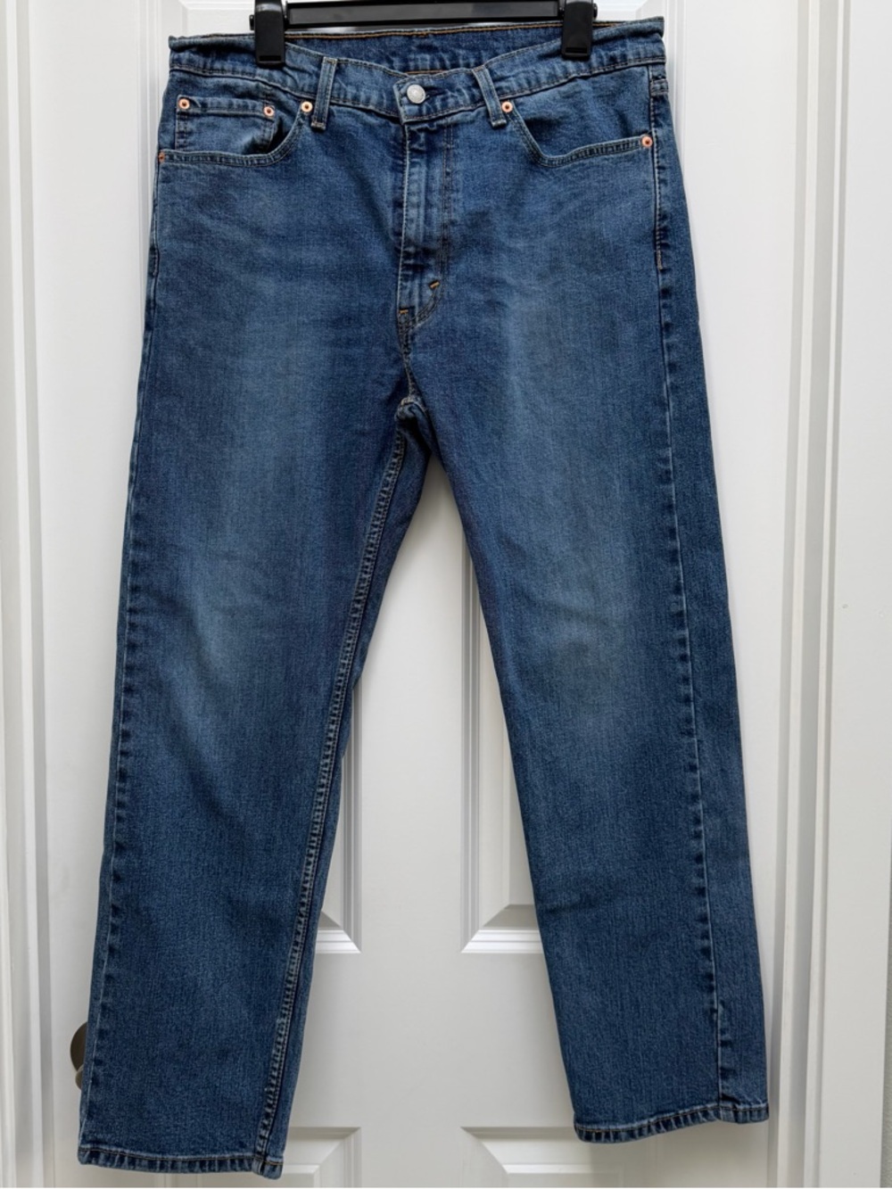 LEVIS MENS 505 REGULAR FIT DENIM JEANS STRAIGHT LEG MEDIUM WASH 36W x 30L